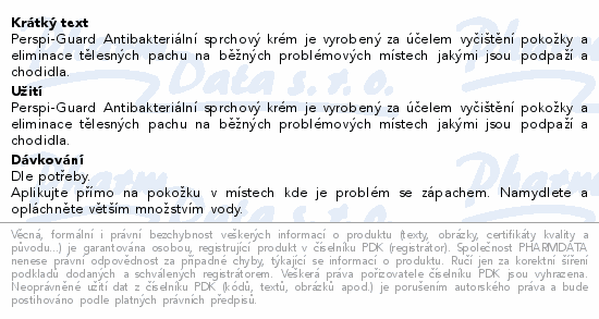 Perspi-Guard antibakteriální sprchový krém 200ml