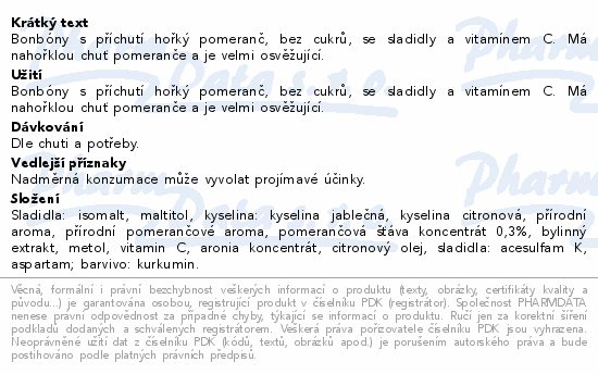 Vivil Hořký pomeranč+vit.C bez cukru 60g