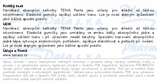 TENA Proskin Pants Super L ink.kalh.12ks 793617