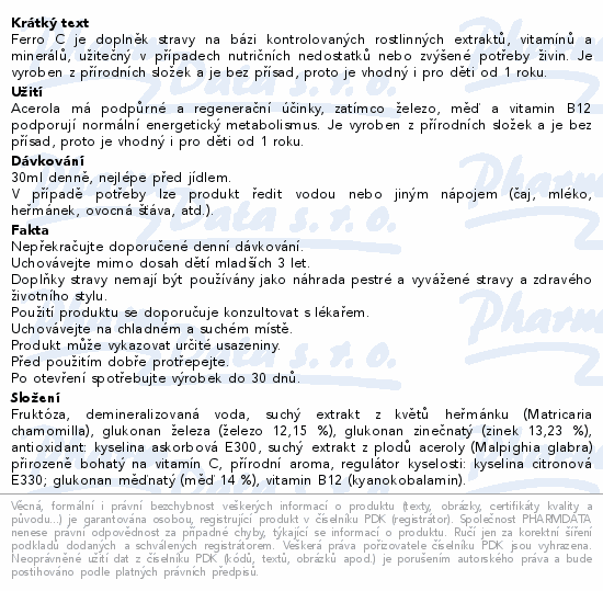 Ferro C 1R+ 200ml Pharmalife