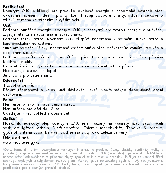 MOVit Koenzym Q10 200mg tob.30