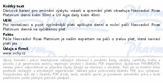 VICHY NEOVADIOL Rose Platinium Vánoce 2025