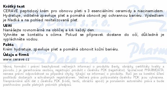 CeraVe Obnovující peptidový krém 48ml