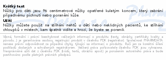 Nůžky pro děti 90mm SI-023